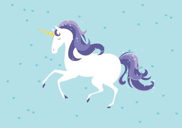 unicorn vector poster art for room b