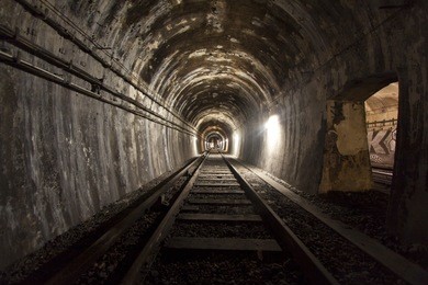 mysterious subway tunnel in paris