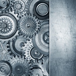 3d metallic gears background