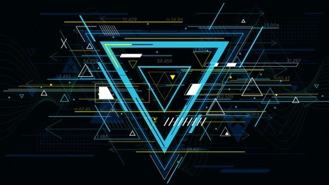 tech futuristic abstract backgrounds, colorful triangle