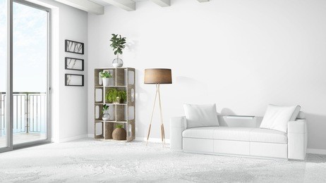 modern bright interior . 3d rendering