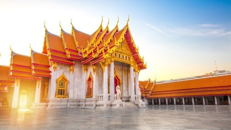 the marble temple, wat benchamabophit dusitvanaram bangkok thailand,public place