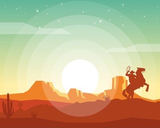 wild west landscape. western scene