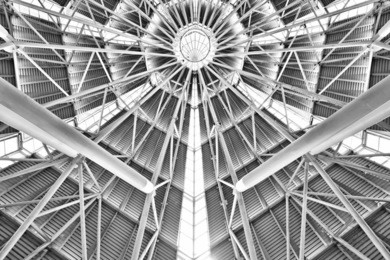 geometric structural abstract. architectural roofing beam support technology. 