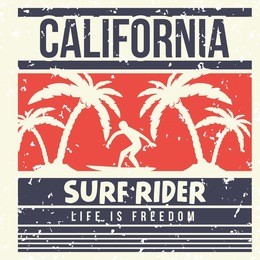 surf, surfing, water sport poster illustration template