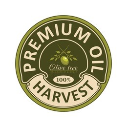 vector sign symbol of the olive oil. label isolated on white background.