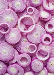 red onion slices. sliced red onion rings.