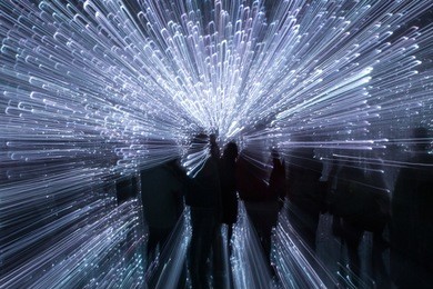 abstract light into the future