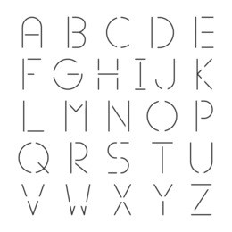 thin futuristic line font. elegant alphabet latin letters. vector illustration on a white background.