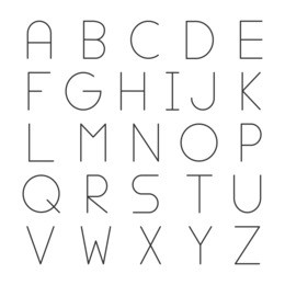 thin futuristic line font. elegant alphabet latin letters. vector illustration on a white background.