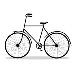 bicycle. bicycle isolated on a white background. vector illustration.
