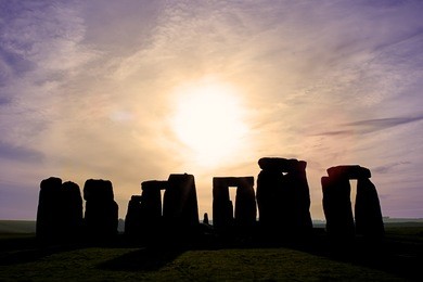 dawn at stonehenge a world heritage site in england uk