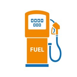 gasoline fuel pump isolated. gas or petrol filling station vector icon.