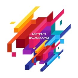 abstract colorful geometric isometric background, can be used for wallpaper, template, poster, backdrop, book cover, brochure, leaflet, flyer, vector illustration