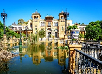 maria luisa park in seville, andalusia, spain
