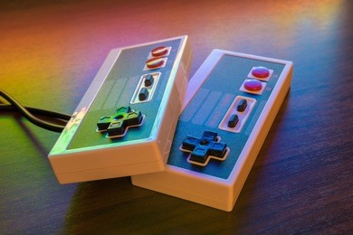 retro gamepad / controller from the 80s