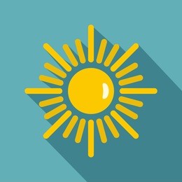 sun icon. flat illustration of sun vector icon for web
