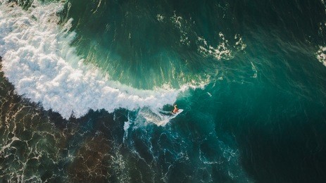 aerial shooting surfing