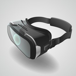 realistic vr glasses. isolated on white background. vector illustration