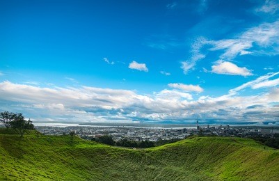 landscape timelapse sunset sky over mount eden in auckland 4k video