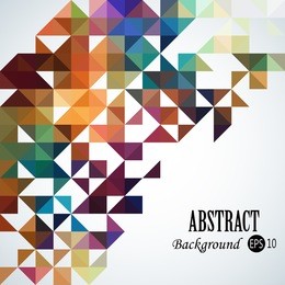 abstract background with colorful triangles and squares