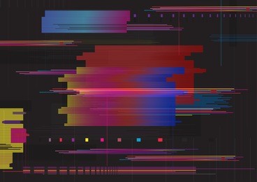 glitch abstract background. glitched horizontal stripes. colorful digital signal error.