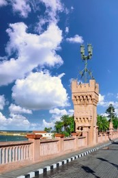 bridge in royal park montazah, alexandria. egypt.