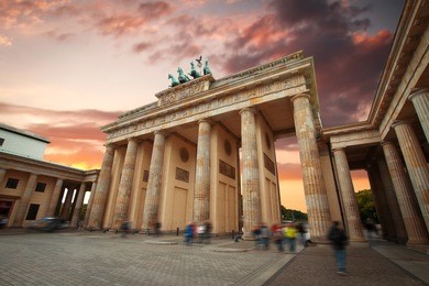 brandenburg gate - an architectural monument in the heart of berlin's mitte district.