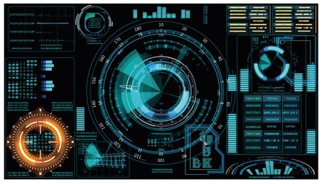 hud. gui. electronic indicator. monitor