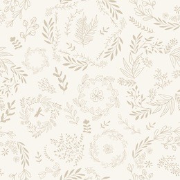 hand drawn wallpaper seamless pattern. vintage background.