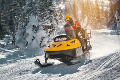 snowmobile driving
