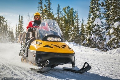snowmobile driving