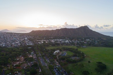 aerial view of diamond head honolulu hawaii