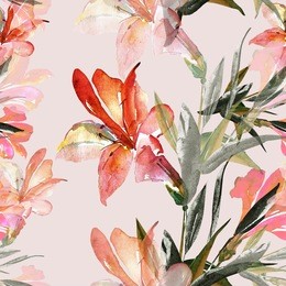  lily  seamless pattern
