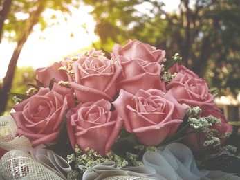 bouquet of roses in vintage style