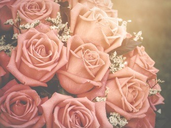 bouquet of roses in vintage style