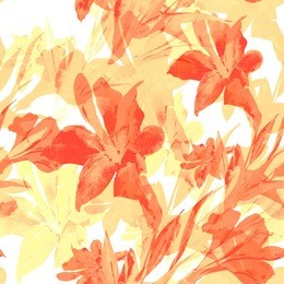  lily  seamless pattern