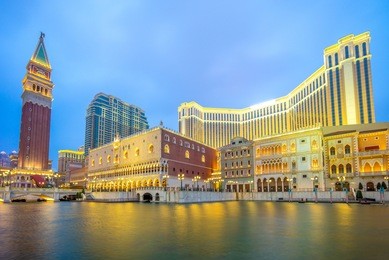night view of macau, a luxury hotel and casino resort