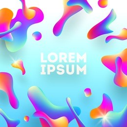 abstract fluid multicolored drops. vector design for covers, greeting card, poster or flyers.