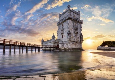 lisbon,  belem tower - tagus river, portugal