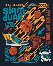 basketball ball vector design for tee