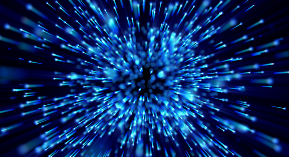 abstract particles explosion on black color backgrounds