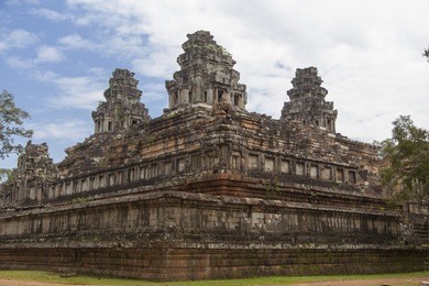 a view from the phimeanakas temple in cambodia