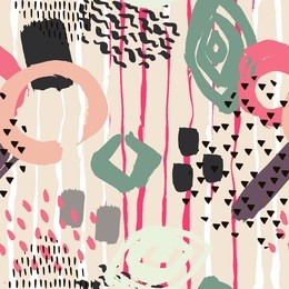 brush stroke seamless pattern. summer, spring bright texture for fabric, prints, cloth, postcards. chaotic free hand composition