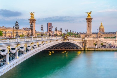 pont alexandre iii, alexander 3 bridge, in paris, france