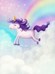 illustration of a cute little unicorn