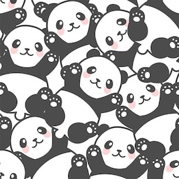 cartoon seamless panda pattern