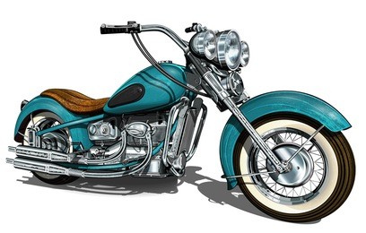 classic vintage motorcycle.