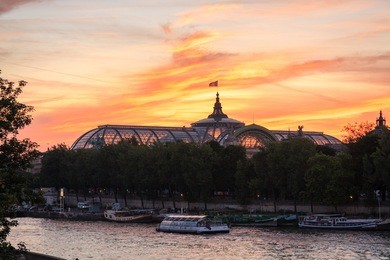 sunset at grand palais paris