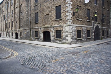 old buildings in an industrial zone of europe